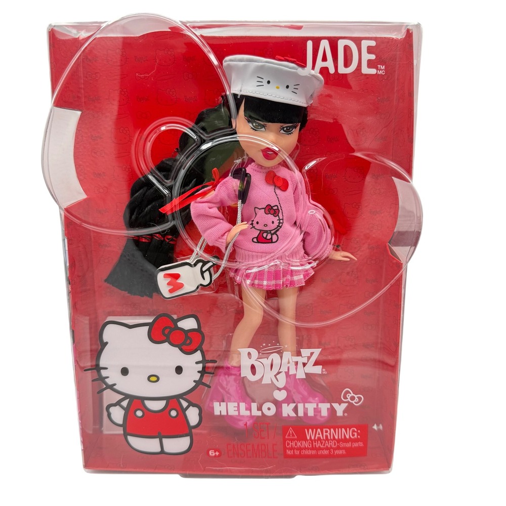 Bratz x Hello Kitty Jade Fashion Doll Pink Outfit Sanrio Collaboration New